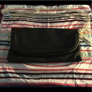 Small black clutch handbag